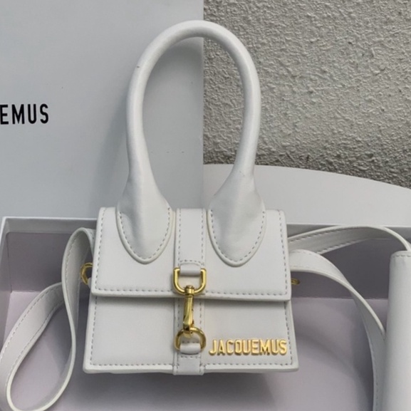 Original Jacquemus New Small Mini Tote Bag with Long Strap