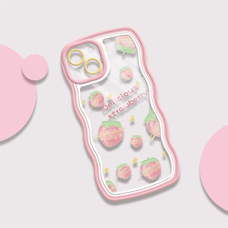 Soft Case Silikon TPU Transparan Motif Buah Untuk iPhone 14 13 12 11 Pro Max X Xr Xs Max 8 7 6 6s Plus