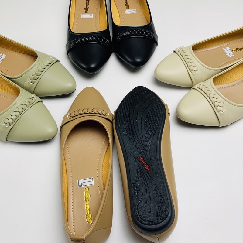 Sepatu Wanita Flat Shoes Ramage  Sol Karet Lentur tidak Licin