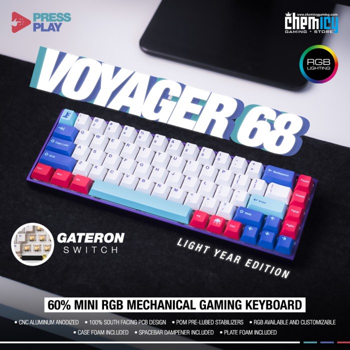 PRESS PLAY VOYAGER 68 LIGHTYEAR EDITION HOTSWAP MECHANICAL KEYBOARD