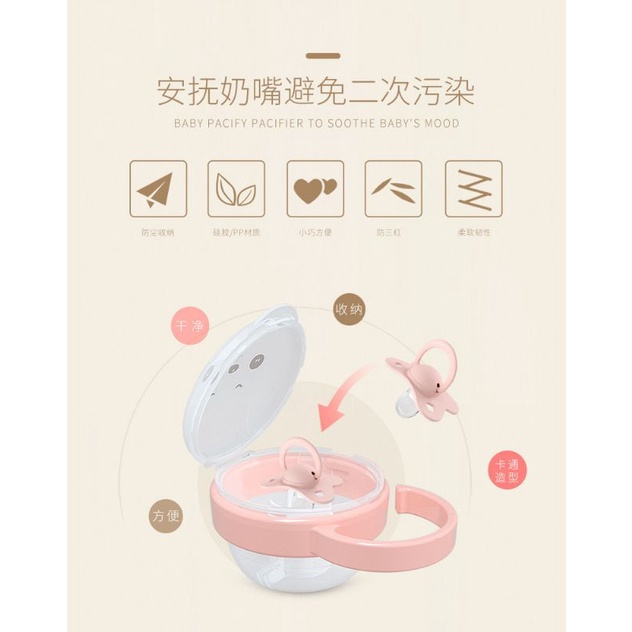 (pimenova) tempat penyimpanan dot empeng kompeng portable storage pacifier