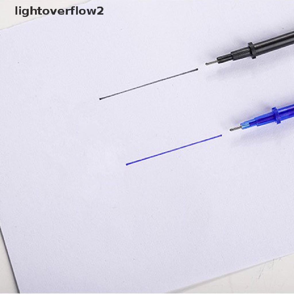 (lightoverflow2) 100pcs / Set Refill Pulpen Gel 0.5mm Tinta Biru / Hitam