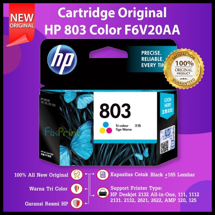 Hp 803 Color F6V20Aa Cartridge Tinta Printer Deskjet 1112 2132 2623