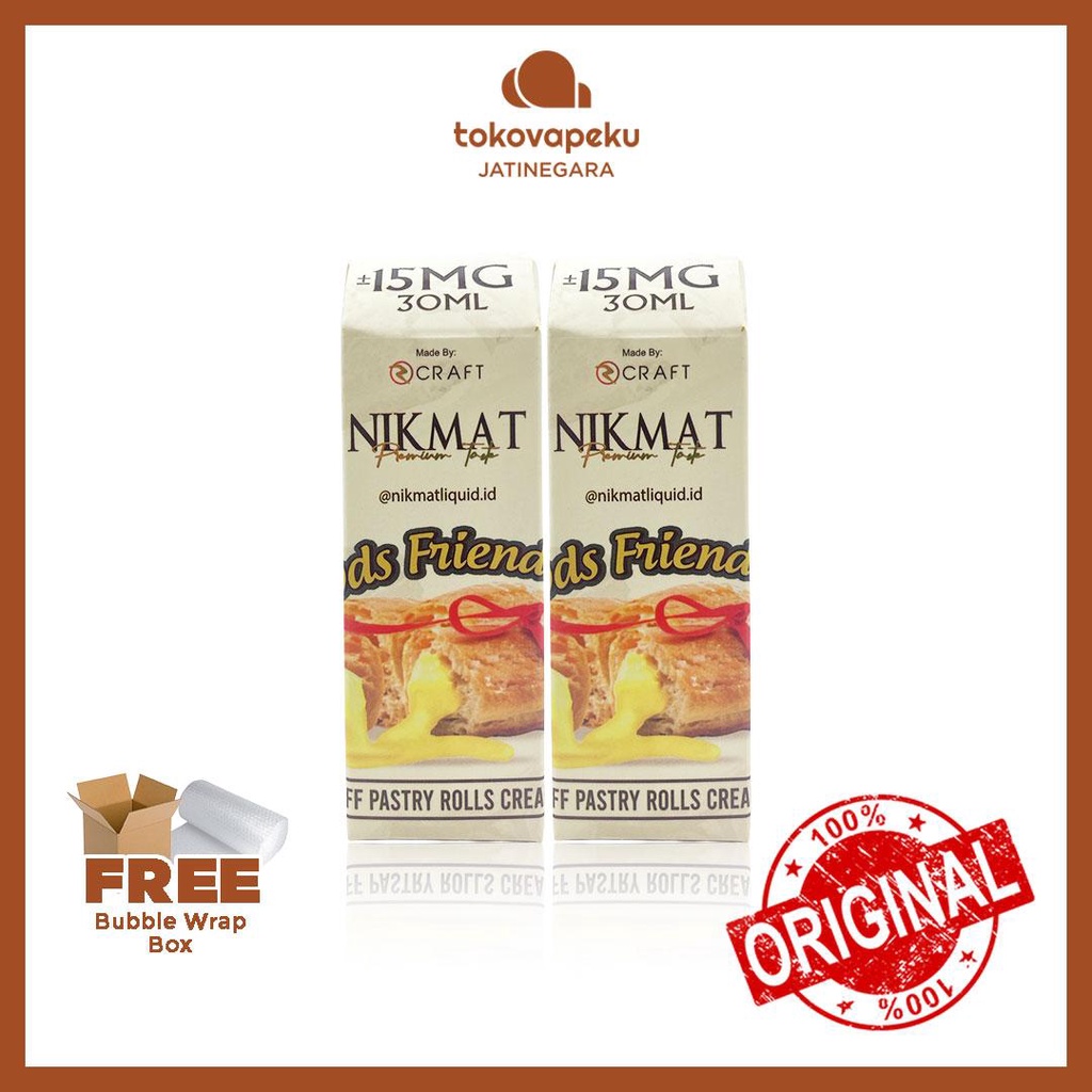 NIKMAT PUFF PASTRY PODS FRIENDLY 15MG NIKMAT 30ML ORI by RCRAFT