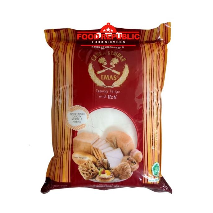 

[COD] TEPUNG TERIGU CAKRA KEMBAR EMAS ROTI 5 KG - BOGASARI TINGGI PROTEIN [COD]