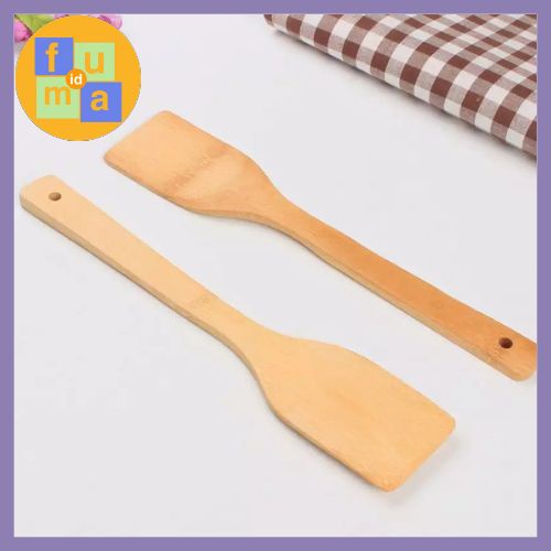 Wooden Spatula / Sutil Kayu / Sodet Masak Tahan Panas / Peralatan Masak Spatula Sendok Sutil Bambu Cooking Utensils