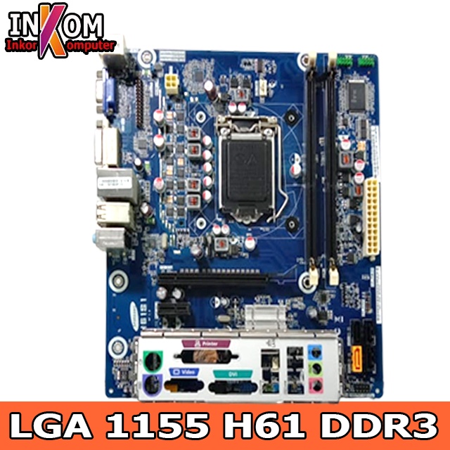 Mobo Mainboard Motherboard Intel Socket LGA 1155 H61 OEM DDR3 PLUS FAN BAUT