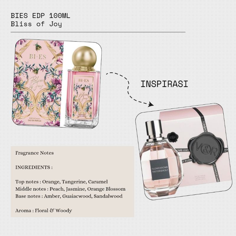 BIES Eau De Parfum 100ML BLISS OF JOY EDP