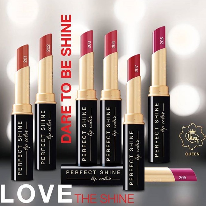 [SHINE] VIVA Queen Perfect Shine Lip Color Lipstick Lipstik