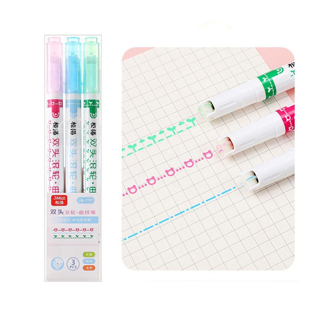 [Elegan] Pulpen Stabilo 6 Pcs/Set Hadiah Untuk Anak Warna-Warni Alat Tulis Kantor Graffiti Marker Pen Set Bunga Roller Tip Garis Berbentuk Hati Roller Tip Pulpen Neon