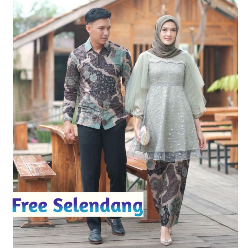 KEBAYA COUPLE MODERN BATIK SAGE GREEN