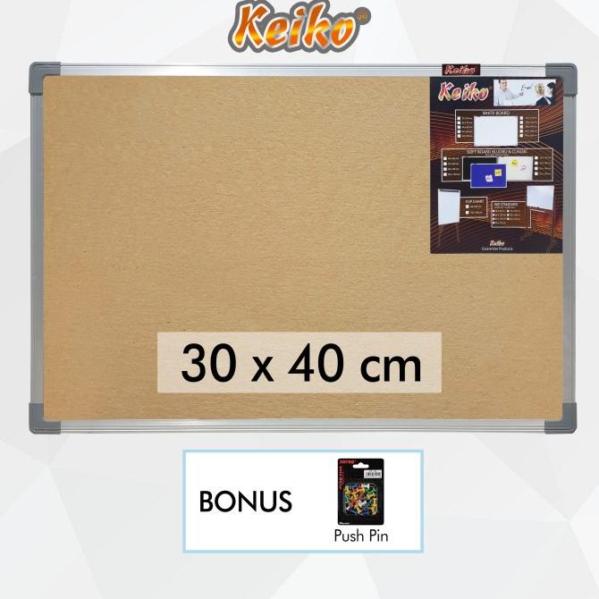 

Softboard Cork Pin Board / Papan Mading Gantung Keiko 30 x 40 cm