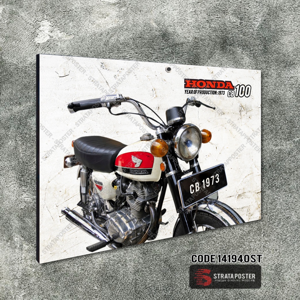 Poster motor honda cb Hiasan dinding otomotif Dekorasi ruangan Wall decor