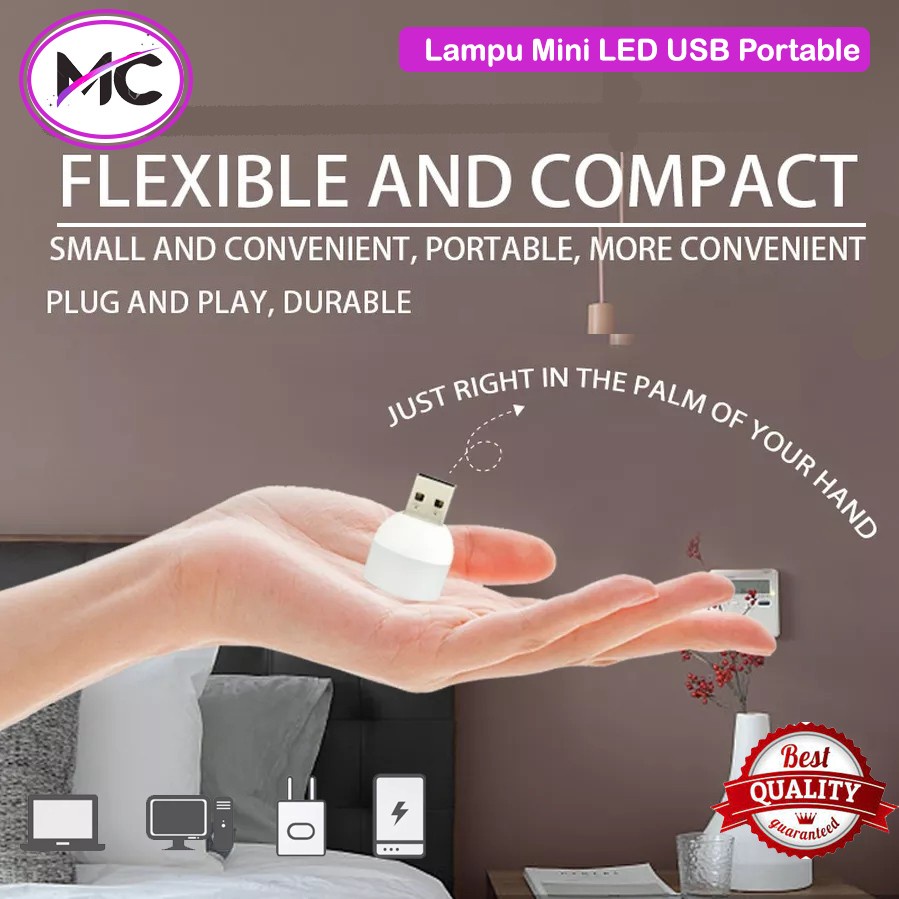 Lampu LED Mini USB Lampu Tidur Kecil LED Super Terang Travel Lampu Baca Eye Care Aesthetic Hemat Listrik Praktis Mungil Lucu Murah