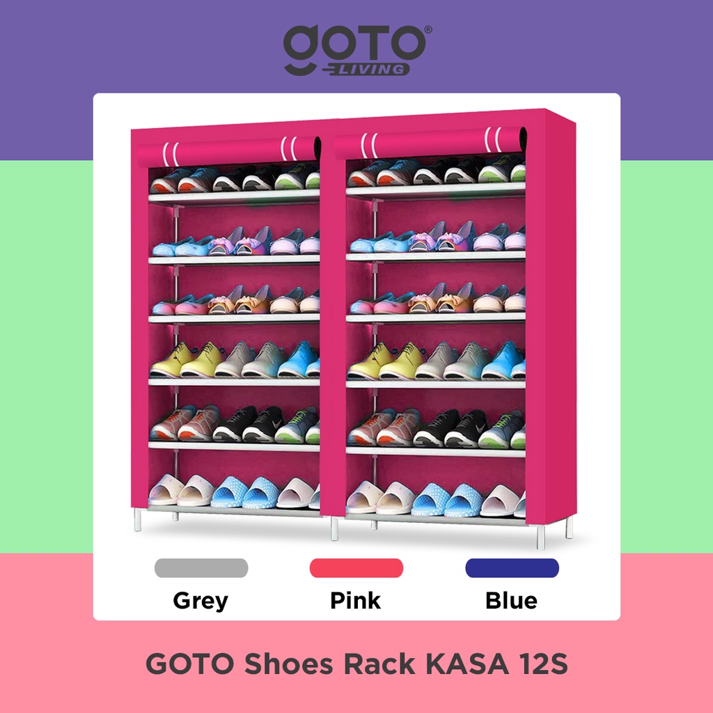 Goto Kasa Rak Sepatu Kain Portable Susun Shoes Rack Lemari Serbaguna