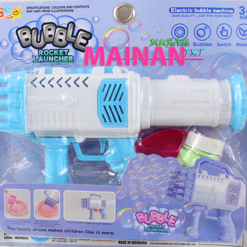 MAINANKEI MAINAN ANAK MURAH SS1527 BUBBLE ROCKET LAUNCHER MAINAN GELEMBUNG SABUN ANAK