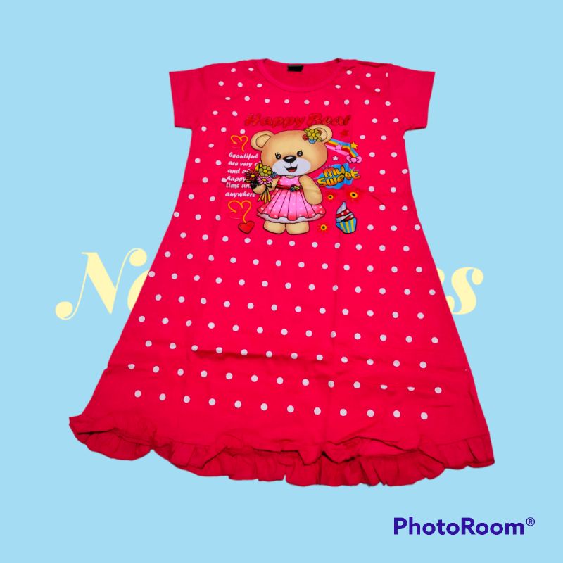 daster/dress anak perempuan tedybear (2-10) tahun