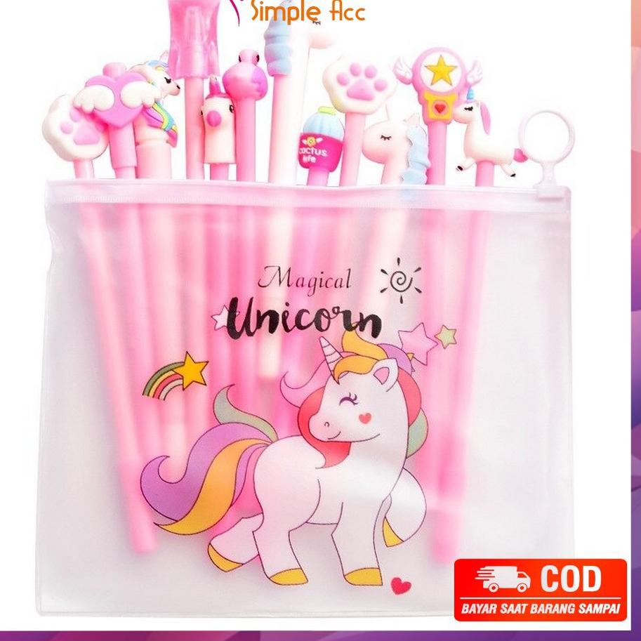 

Update 민 ~~DO-A15 Pulpen Gel Karakter Lucu Set Isi 20PCS Pena Zipper Pouch Tempat Pensil Transparan