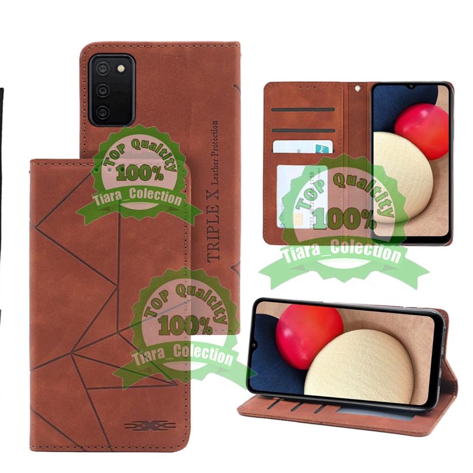 Extra promo--SAMSUNG A03S A02S A02 A32 4G A32 5G A52 A72 A12 M12 LEATHER FLIP CASE MAGNET SARUNG BUK