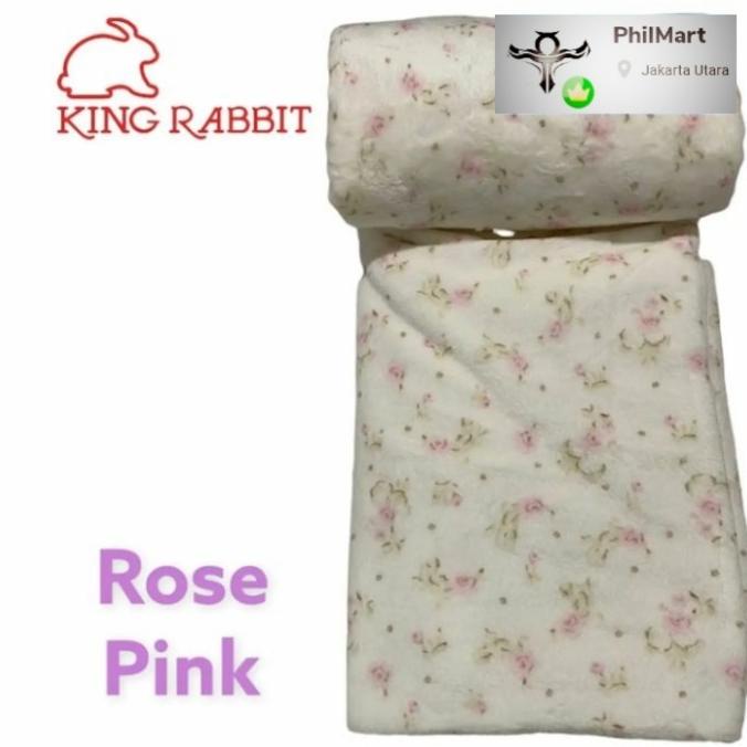 King Rabbit Thermal Blanket Fleece 150x200 Rose Pink