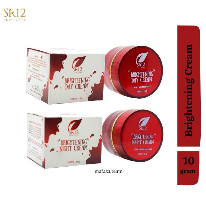 SR12 BRIGHTENING CREAM PEMUTIH PENCERAH WAJAH KUSAM BERMINYAK NODA FLEK HITAM AMAN BUMIL BUSUI BPOM