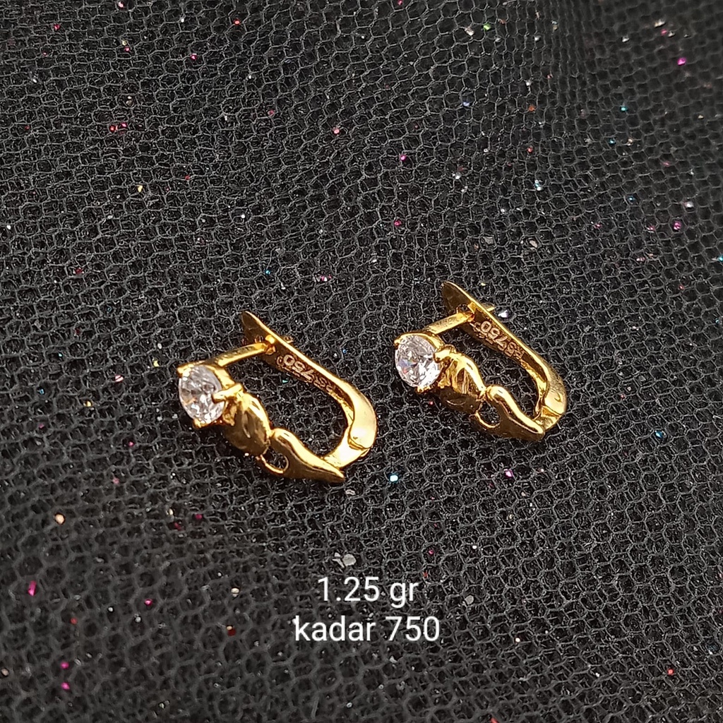 Anting emas 17K - 1.25 gr kadar 750 - 3784