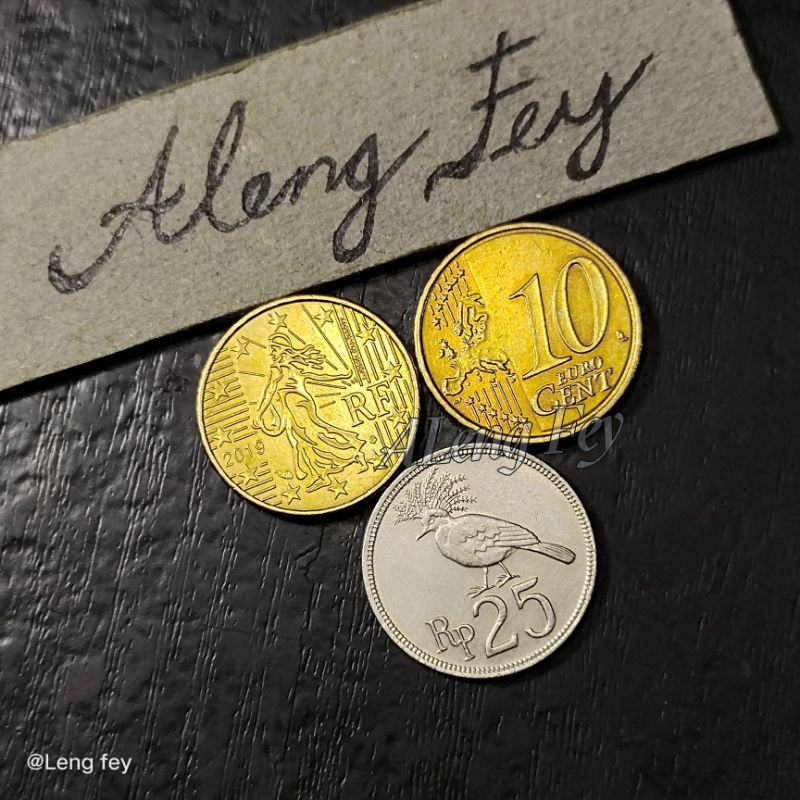 koin asing Euro Perancis 10 Cent