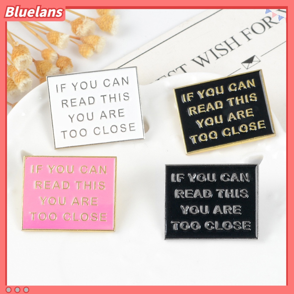 Bluelans IF YOU CAN READ THIS Unisex Letter Rectangle Brooch Pin Bag Hat Badge Jewelry