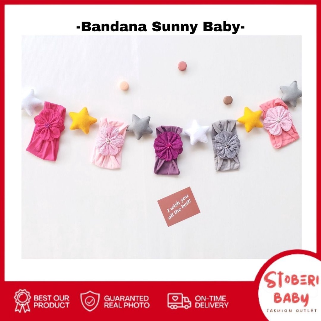 stoberi baby - Baby Headband SUNNY BABY Motif Bunga / Bando Bayi / Headwrap / Headband Bayi