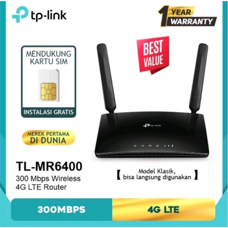TP-LINK TL-MR6400 V.5 Wireless Router 3G / 4G TPLINK MR6400 3G Router 4G Router