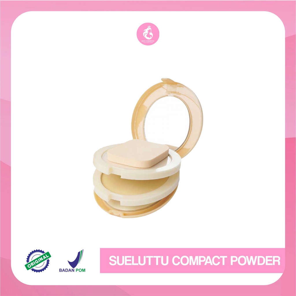 IMPLORA Bedak Sueluttu Powder Cake 3in1 320 | Two Color Two Way Cake One Foundation (GROSIR)