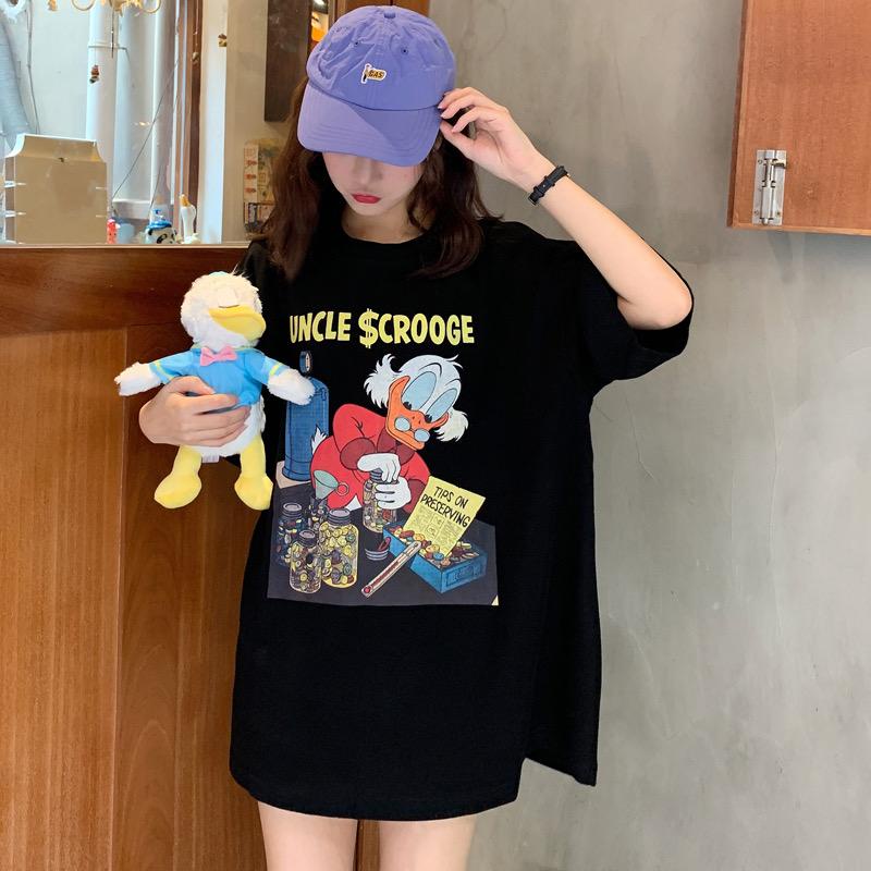 [littlecrab] Kaos Oversize Uncle $crooge Tips On Preserving Colorful T-shirt Unisex Couple Sablon Paman Bebek Sibuk Kerja Unik Lucu Berkualitas Korean Style