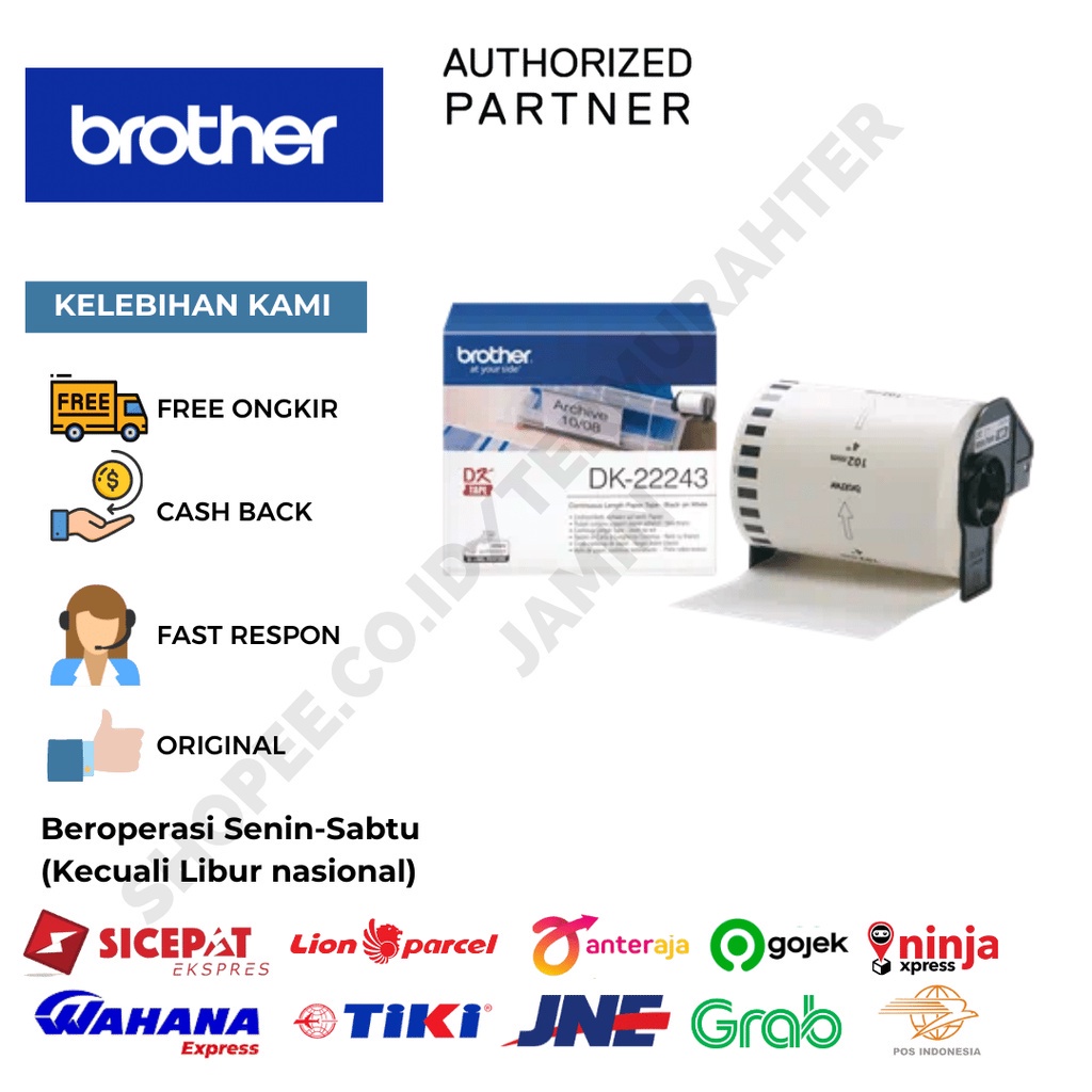

BROTHER Label DK-22246 Continuous 103mm (30.48m) Replacement DK-22243