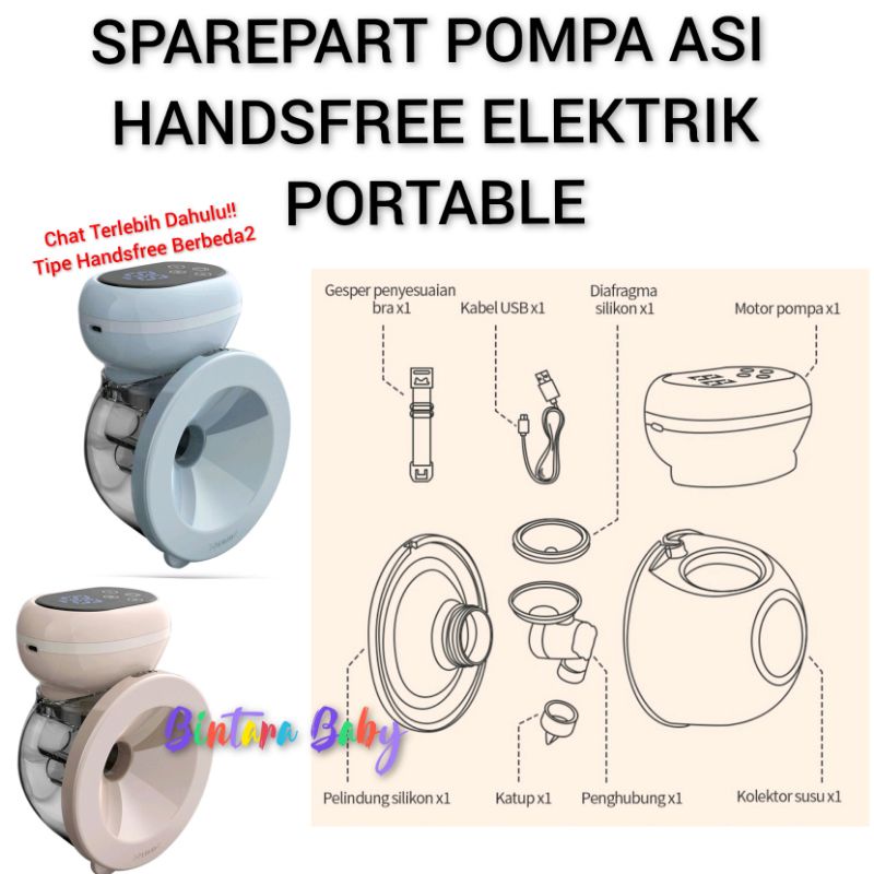 Terjamin Pas! Sparepart Pompa Asi Handsfree Elektrik Portable / Valve Pompa Asi Hands free / Diafragma Hands free Wearable Flybb