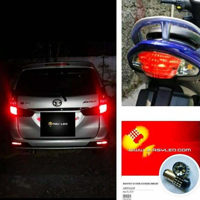 ARSY LED Lampu REM mobil Avanza Xenia Ertiga Datsun 54 Titik Lensa 360