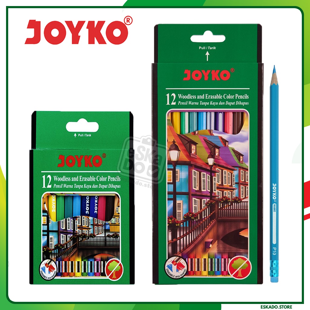 Pensil Warna Joyko Eraserable / Pensil Warna Bisa Dihapus