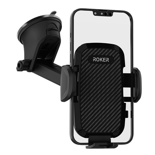 Holder Roker RHD005 car stent suction cup - Carbon fibre tekstur  - Suction cup yang kuat  - Extend panjang sampai 15cm  - Bisa digunakan di dashboard &amp; kaca  - Rotasi 360 derajat yang dapat disesuaikan