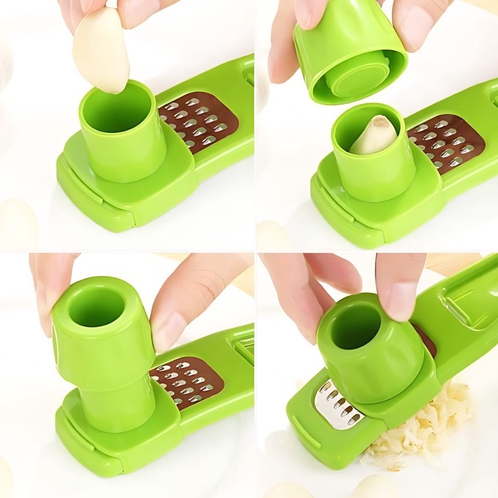 Pemarut Bawang Serbaguna / Onion Slicer Portable / Penghancur Bawang / Penghalus Bawang / Pemarut Sayuran / Alat Press Parutan Pemotong Pencacah Serbaguna Mencacah Bawang Putih Jahe Temulawak Garlic Slicer / GARLIC GRATER GRINDER Parutan Serutan Mini Best