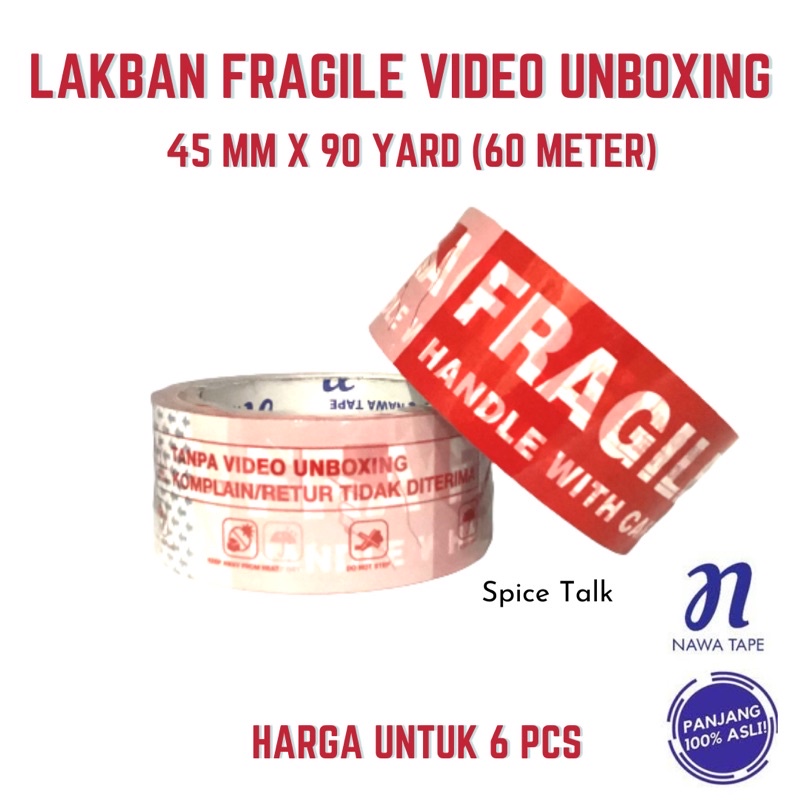 Lakban Fragile Video Unboxing 45x90 yard