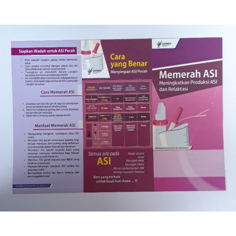 Leaflet Cara Yang Benar Menyimpan Asi Perah
