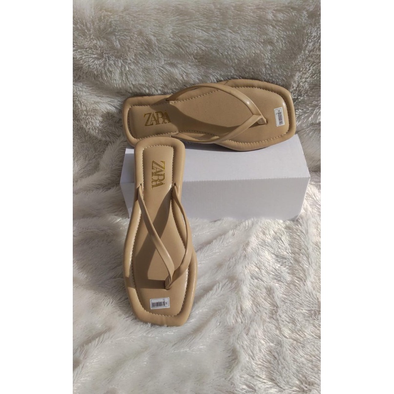 SANDAL FLAT ZARRA PREMIUM JEPIT PRESS NEW SOL KARET