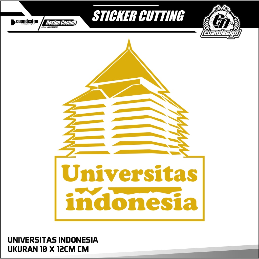 STICKER LOGO UI ; STICKER LOGO UNIVERSITAS INDONESIA ; STICKER MOBIL UI STIKER KACA MOBIL STIKER LAP