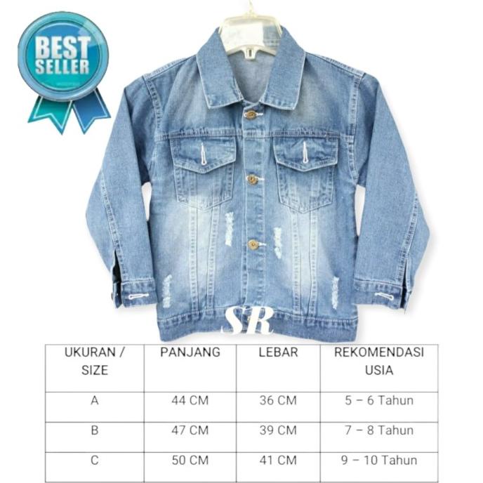 jaket anak laki laki perempuan jaket jeans anak jaket levis sobek