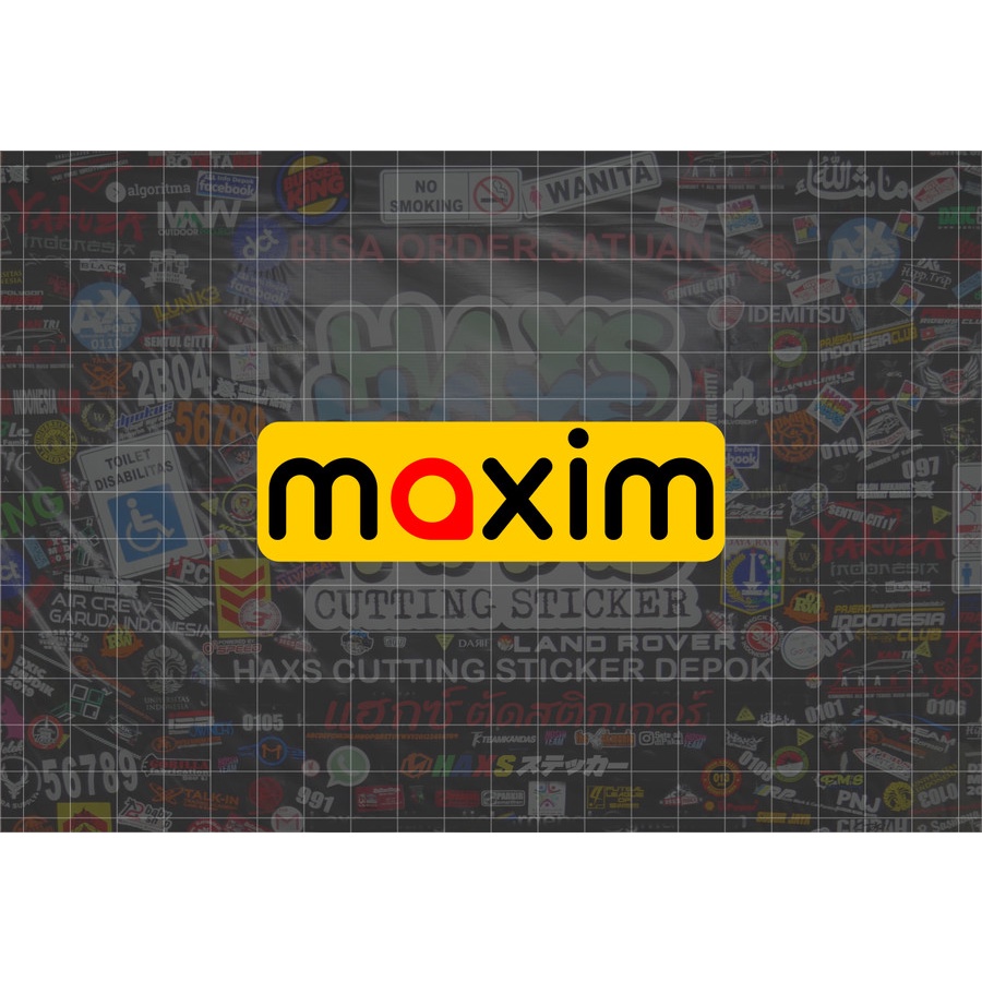 Cutting Sticker Logo Maxim Ukuran 10 Cm Untuk Motor Mobil