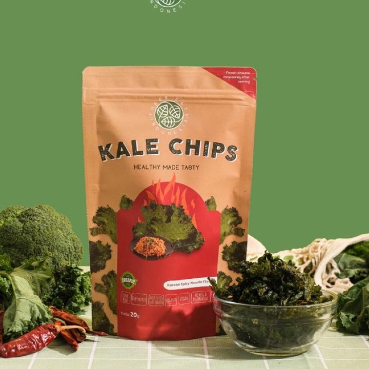 

BISA COD ✔️Three Eats Korean Spicy Noodle Kale Chips | Keripik Sayur Kale Mi Korea Pedas (20g)|SQ3