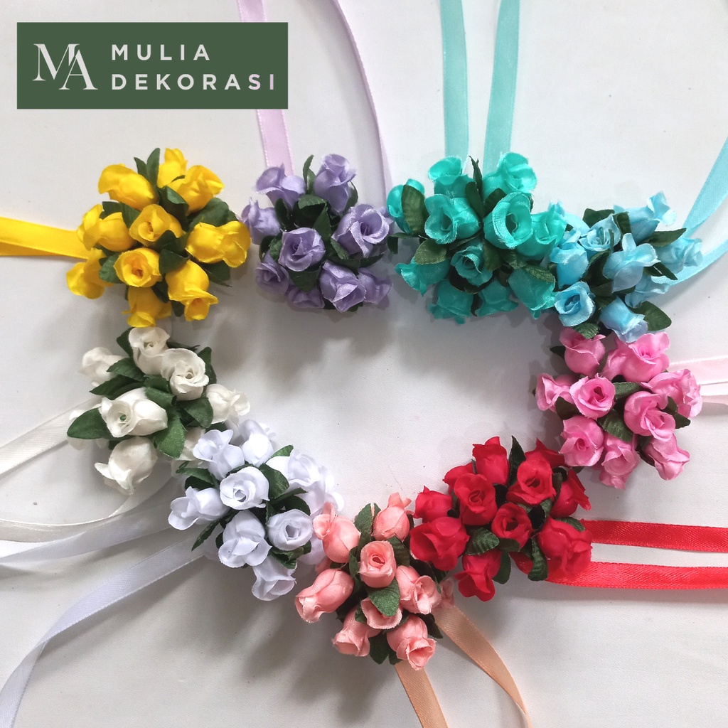 Gelang Bunga Tangan Bridesmaid Korsase Pengiring Pengantin Hand Corsage Bridesmaid