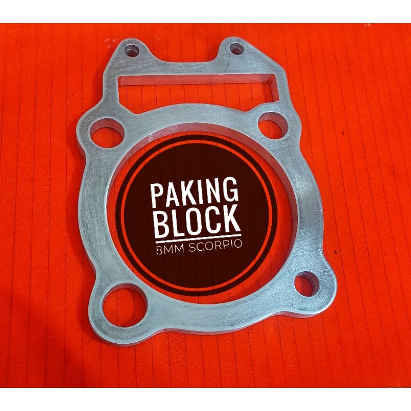 PAKING BLOK GANJEL BLOCK PACKING STROKE SCORPIO 8MM S/D 20MM-BOYRENK RACING