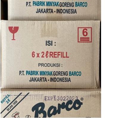 

limited STOCK!Minyak Goreng Barco Refill 2 Liter Dus Isi 6|RA2