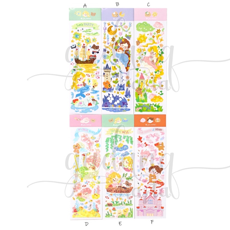 

GCC Stiker Cute Fairytale Sticker Motif Kartun Anak Lucu Mermaid DIY Scrapbook GCC 303905