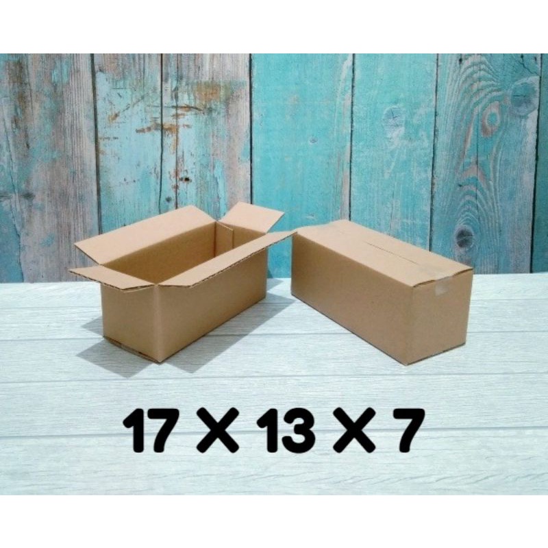 

kardus/karton/box Ukuran 17x13x7 cm cm Single wall polos